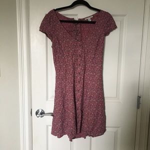 American Eagle floral button-down dress